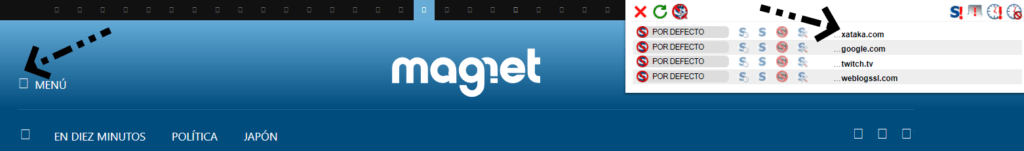 Extensiones NoScript en el navegador 7 06 desbloqueo selectivo