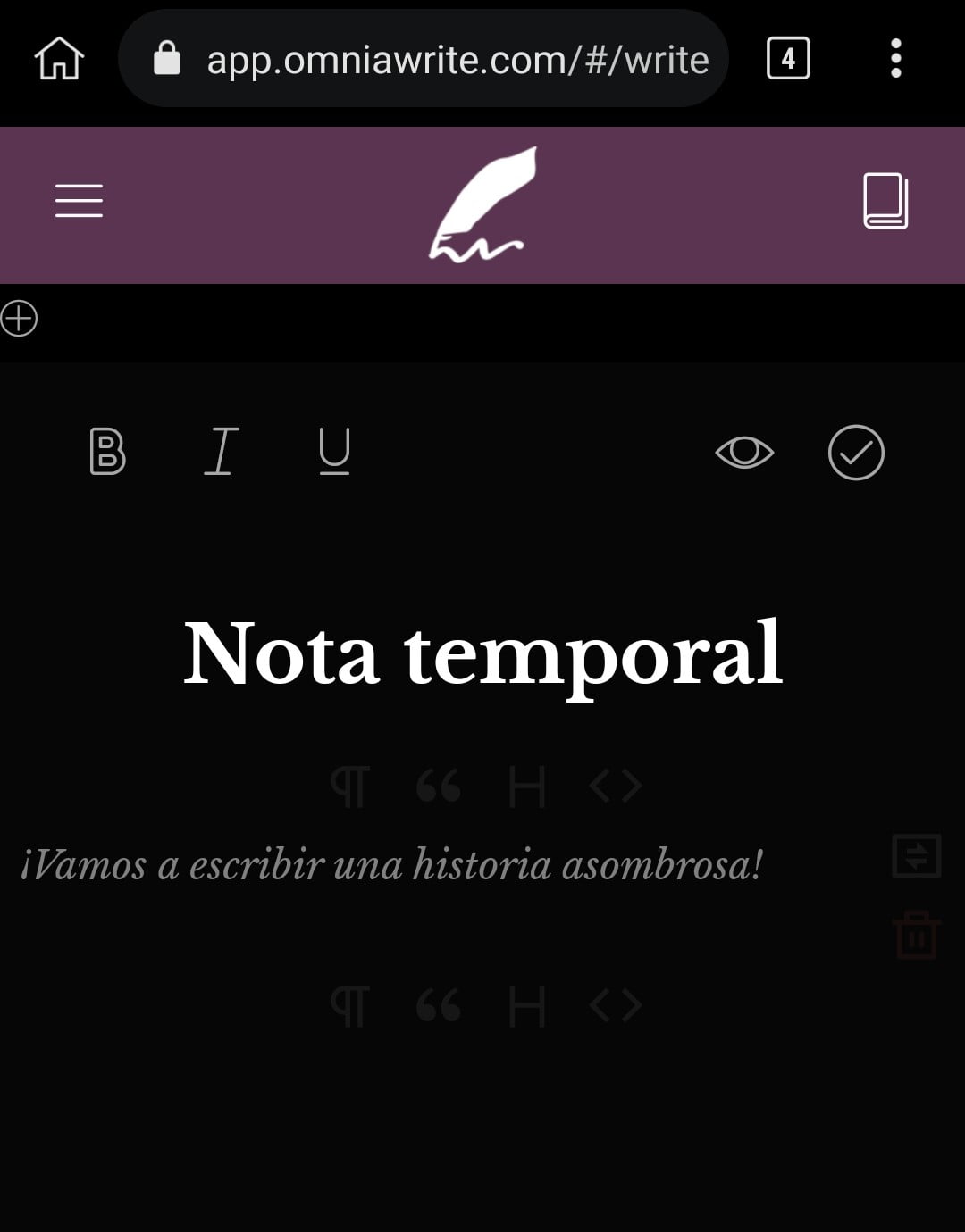 Sencillo editor de textos